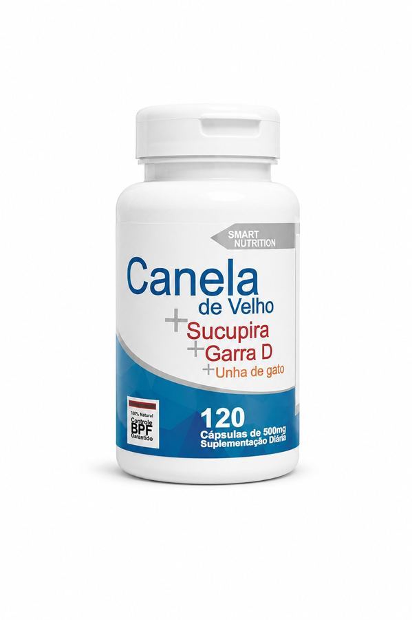 Canela de Velho + Sucupira + Garra D + Unha de Gato 120 Cápsulas (500mg)